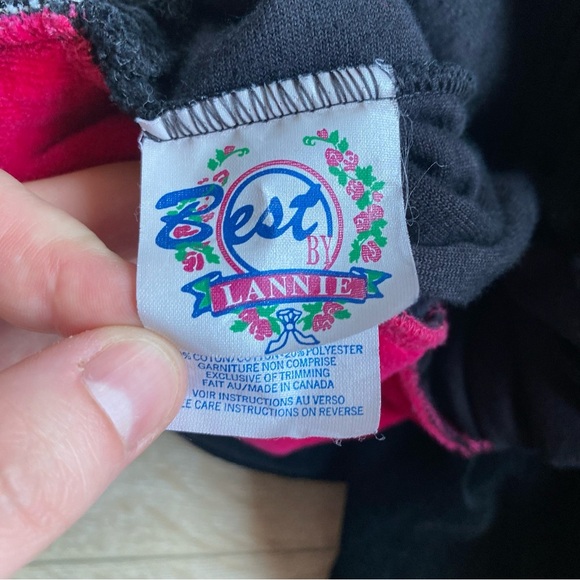 Vintage Velvet circle skirt black & pink Best By Lannie - Picture 4 of 9